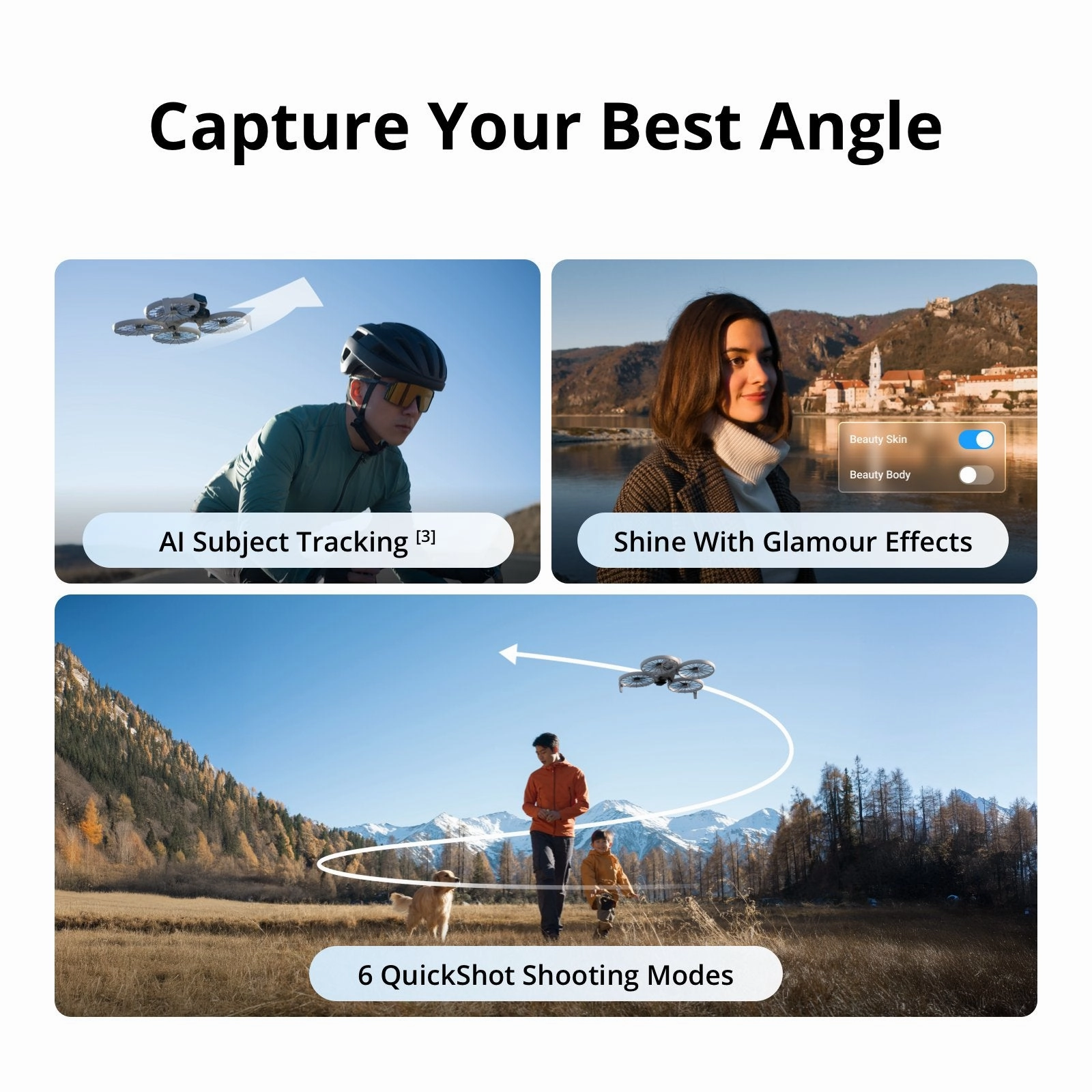 DJI Flip Drone Fly More Combo 4K UHD Quadcopter with RC 2 Remote   Accessory Bundle