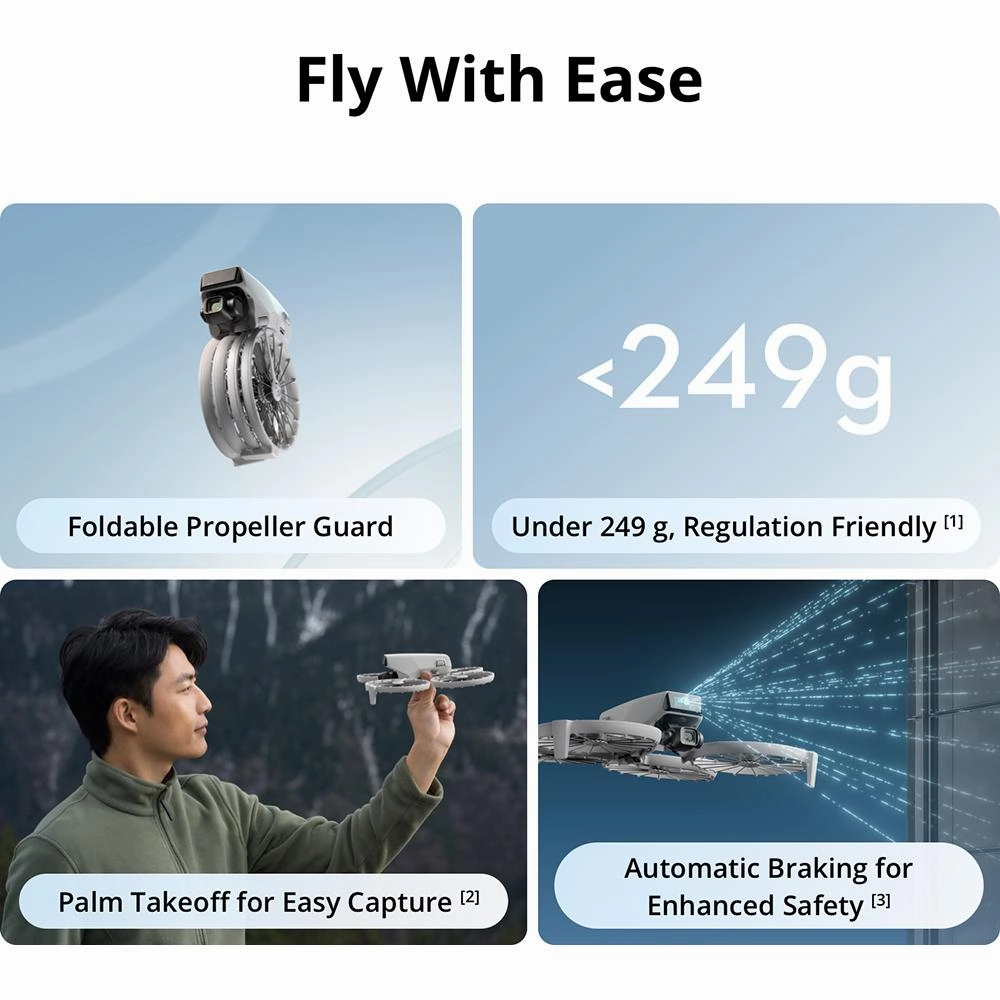 DJI Flip Drone with 4K UHD Camera Under 249 g 3-Axis Gimbal Stabilization - Open Box