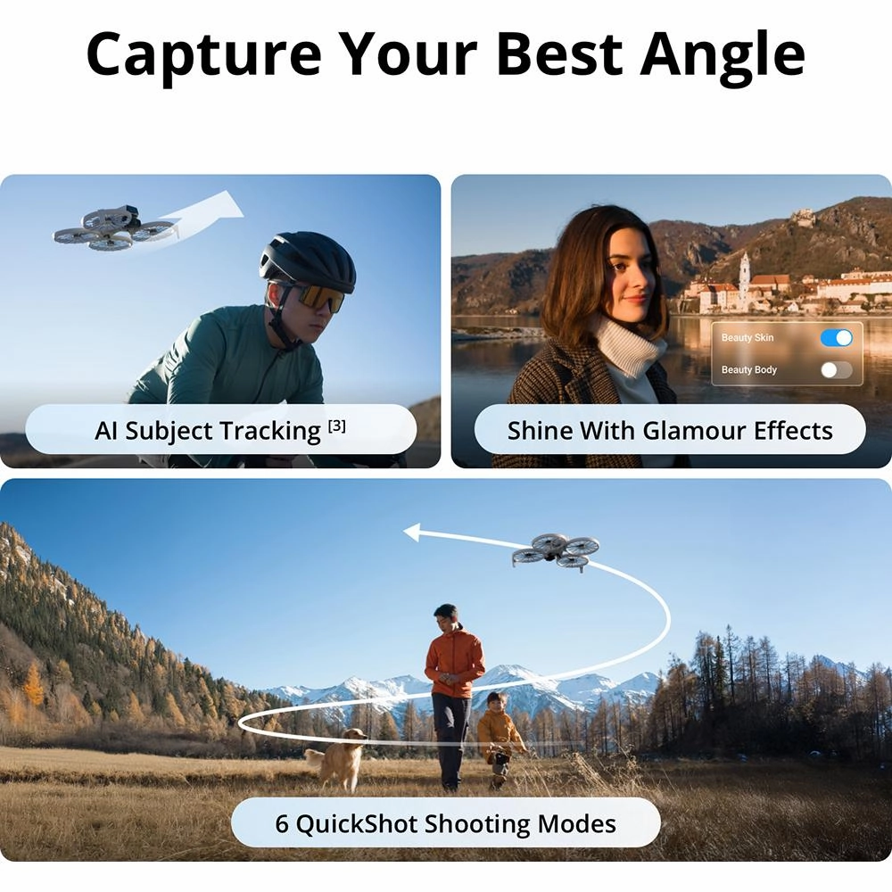 DJI Flip Drone with 4K UHD Camera Under 249 g 3-Axis Gimbal Stabilization - Open Box