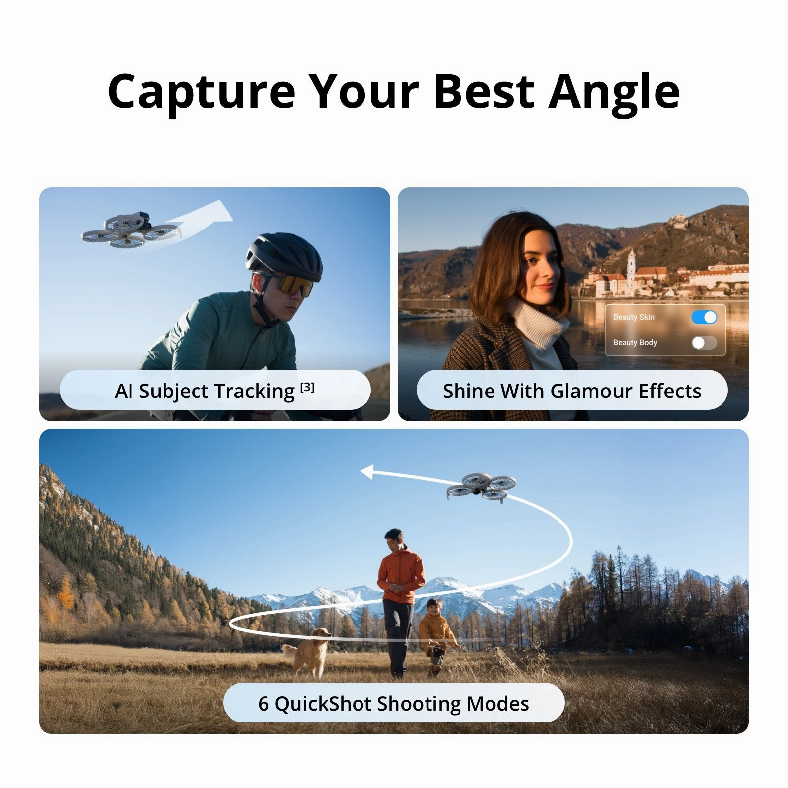 DJI Flip Drone with 4K UHD Camera Under 249 g 3-Axis Gimbal Stabilization