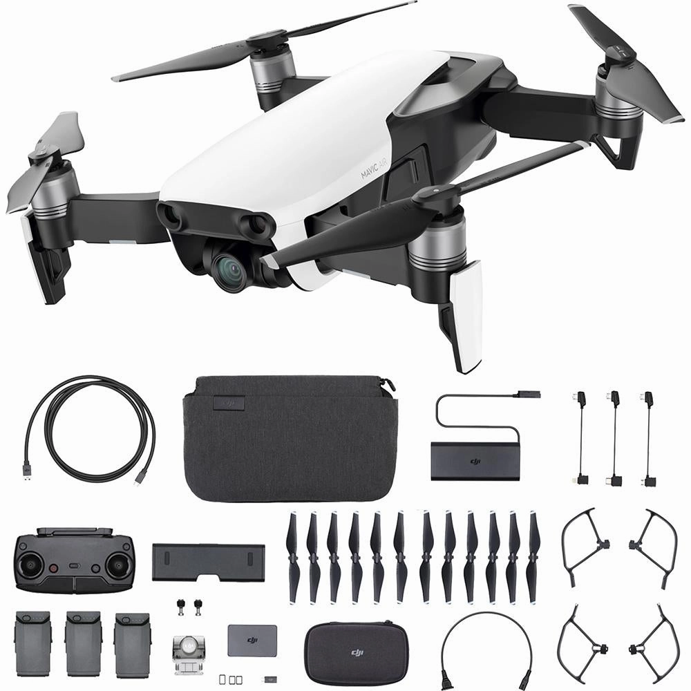 DJI Mavic Air Quadcopter Drone Arctic White Combo Open Box with 1 Year Warranty