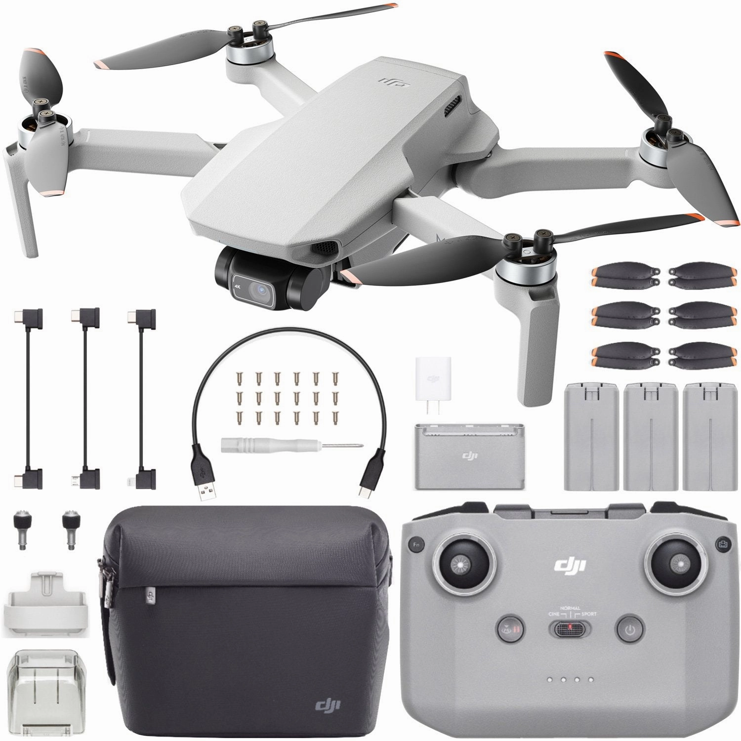 DJI Mini 2 Fly More Combo Drone 4K Video Quadcopter CP.MA.00000306.01 - Refurbished dji mini 3