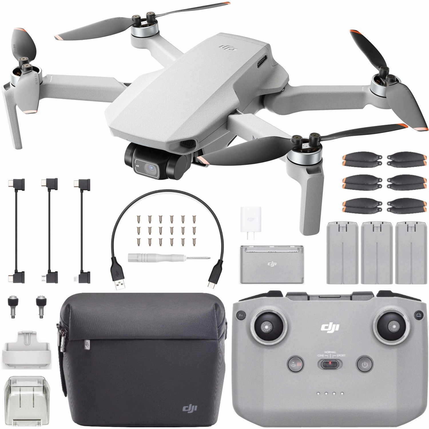 DJI Mini 2 Fly More Combo Foldable Drone 4K Video Quadcopter CP.MA.00000306.01