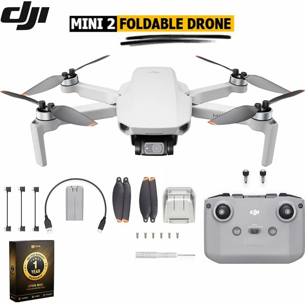 DJI Mini 2 Foldable Drone 4K Video w/ 3-Axis Gimbal Open Box   1 Year Warranty dji mini 3