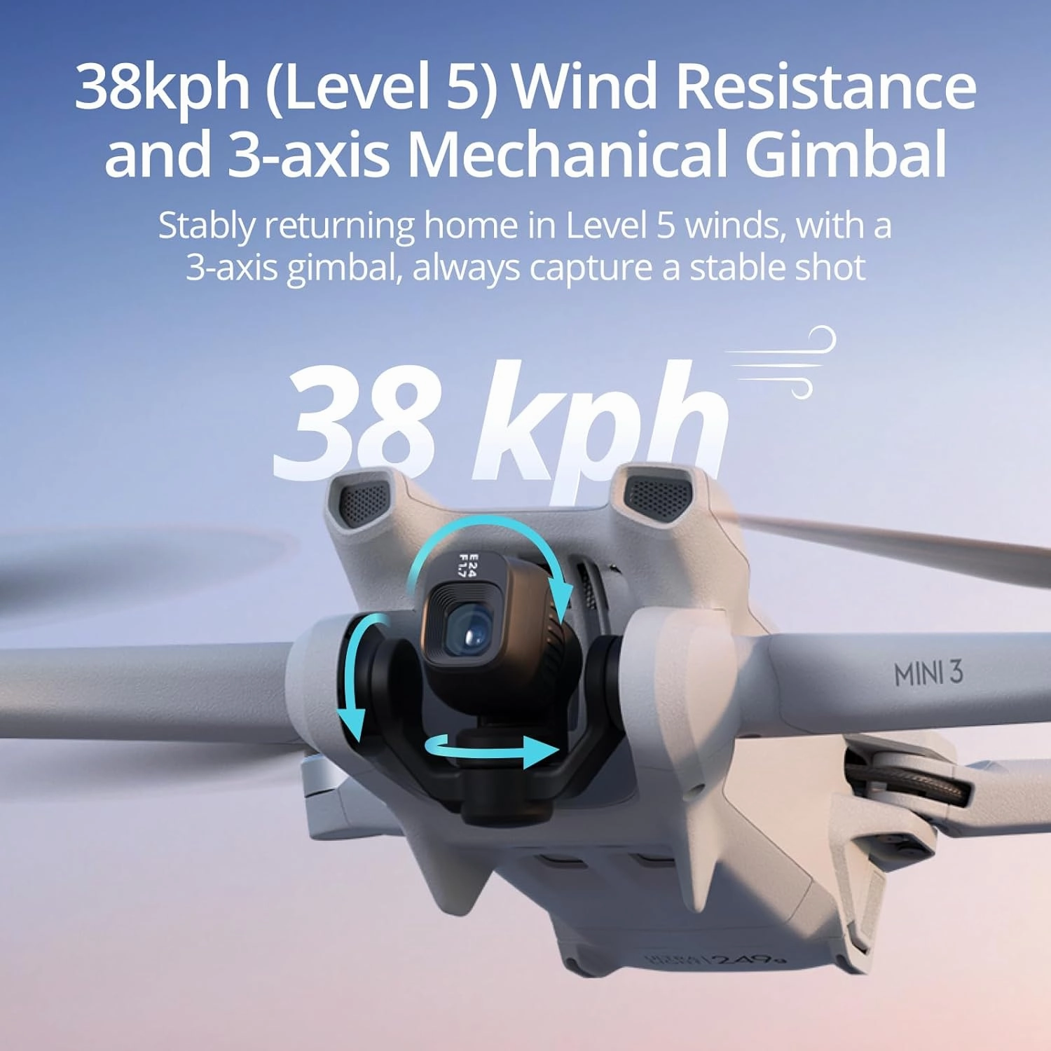 DJI Mini 3 Camera Drone 4k HDR 38-min Flight time vertical shooting