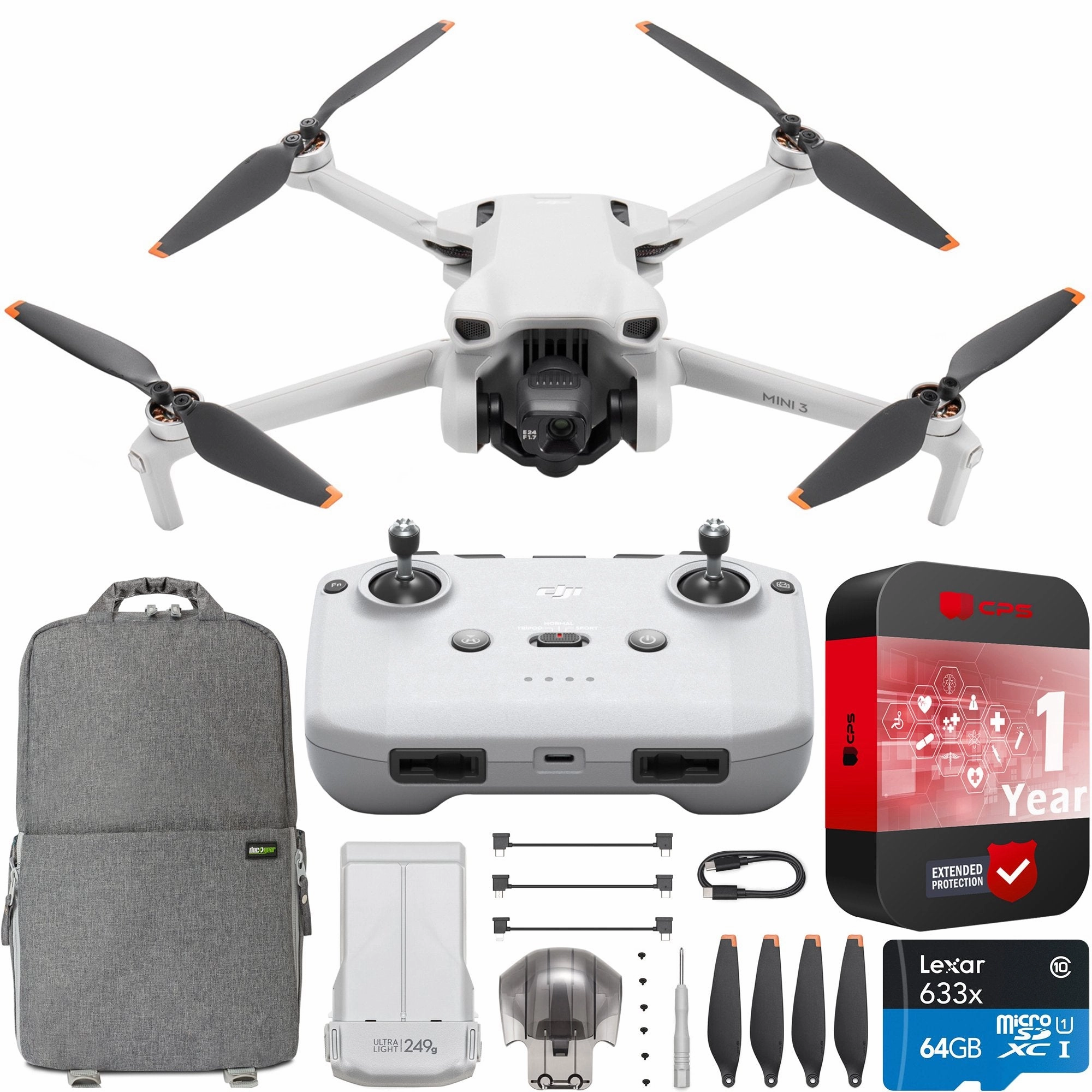 DJI Mini 3 Drone 4K HDR Quadcopter with RC-N1 Remote Controller   Accessories Bundle dji mini 3