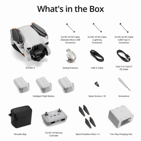 DJI Mini 3 Drone Quadcopter Fly More Combo Kit   RC-N1 Remote   Accessories Bundle dji mini 3