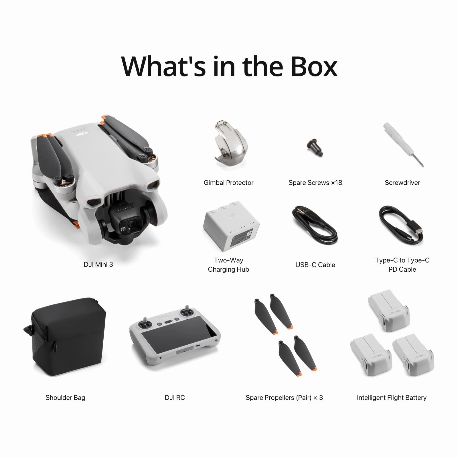 DJI Mini 3 Drone Quadcopter Fly More Combo Kit   RC Smart Remote   Accessory Bundle