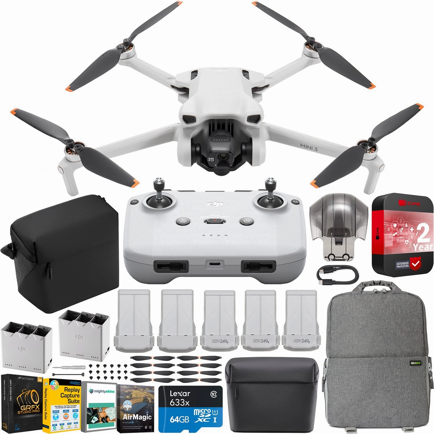 DJI Mini 3 Drone Quadcopter Fly More Plus Kit with RC-N1 Remote   Accessories Bundle dji mini 3