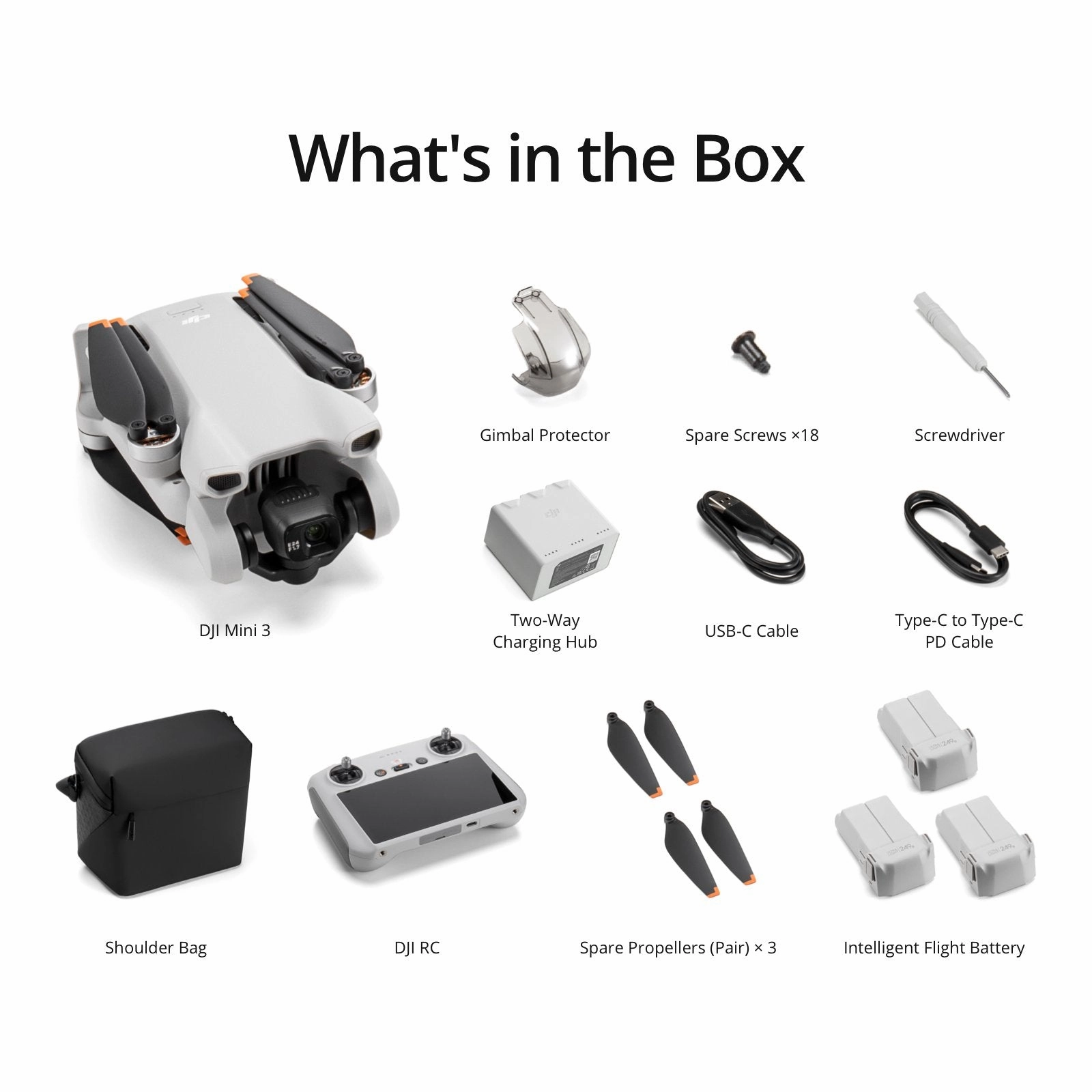 DJI Mini 3 Fly More Combo with RC Remote 4K HDR Portable Drone