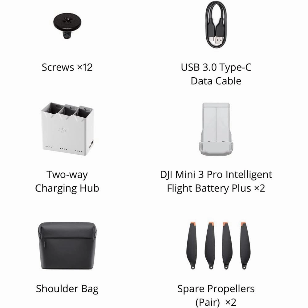 DJI Mini 3 Pro Fly More Kit Plus Drone Accessory Bundle - Open Box