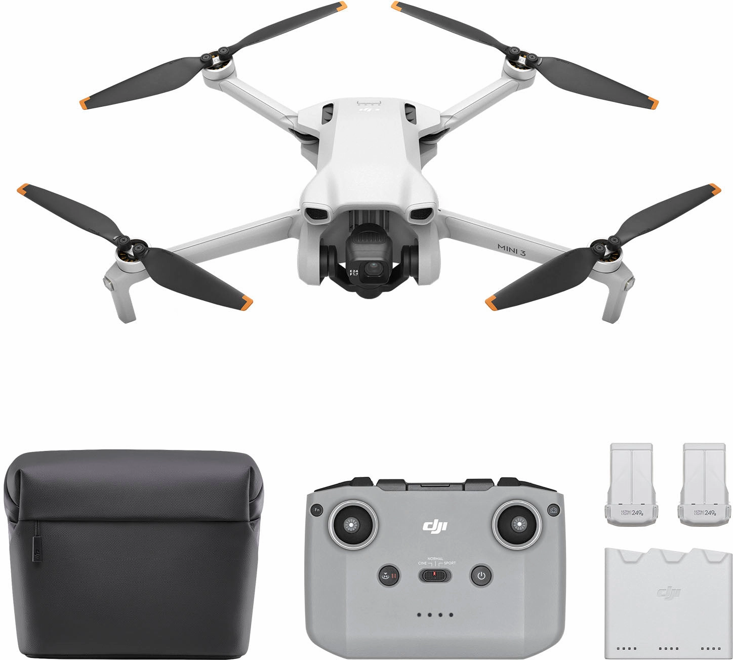 DJI Mini 3 with RC-N1 Remote Fly More Combo 4K HDR Portable Drone dji mini 3
