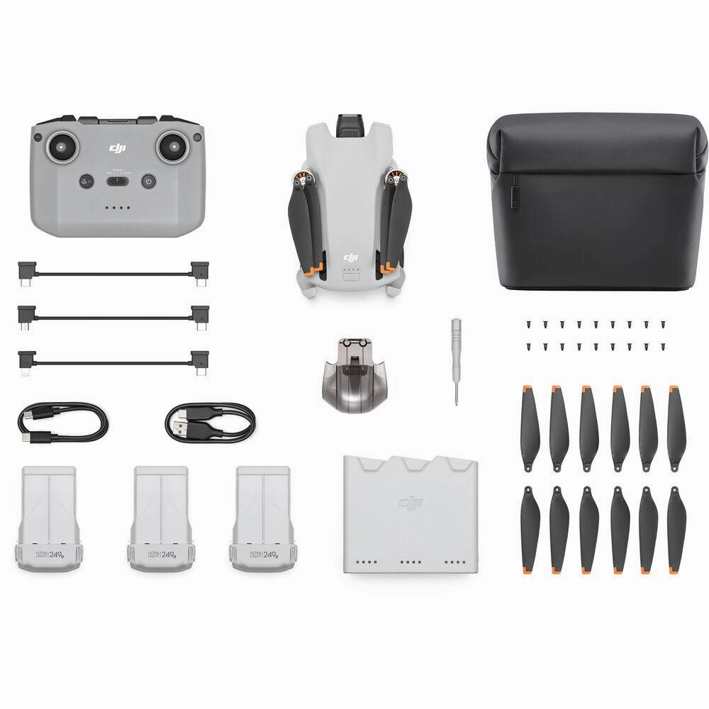 DJI Mini 3 with RC-N1 Remote Fly More Combo 4K HDR Portable Drone  - Open Box