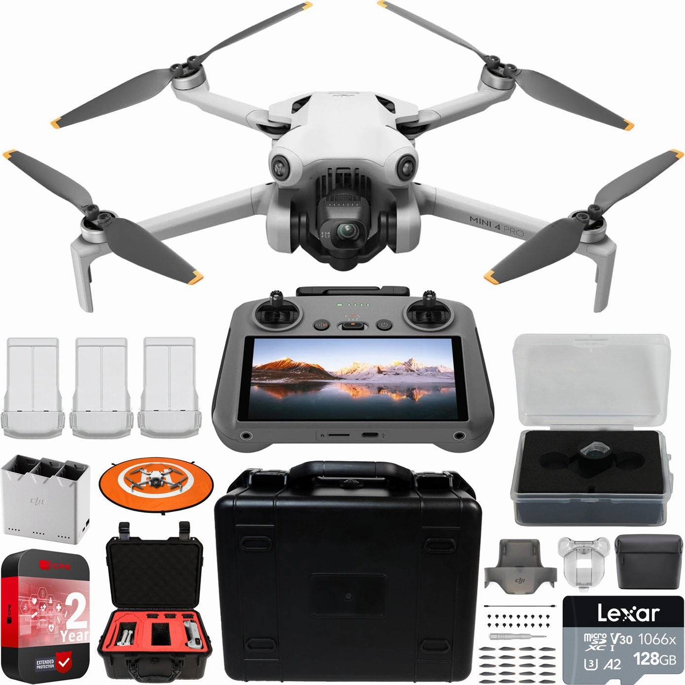 DJI Mini 4 Pro 4K Drone Fly More Combo Plus   RC 2 Remote   Custom Hard Case Bundle dji mini 3