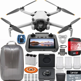 DJI Mini 4 Pro 4K Drone Fly More Combo Plus   RC 2 Remote   Wide Angle Lens Bundle dji mini 3