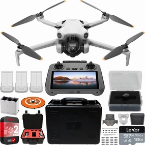 DJI Mini 4 Pro 4K Drone Fly More Combo with RC 2 Remote   Custom Hard Case Bundle dji mini 3