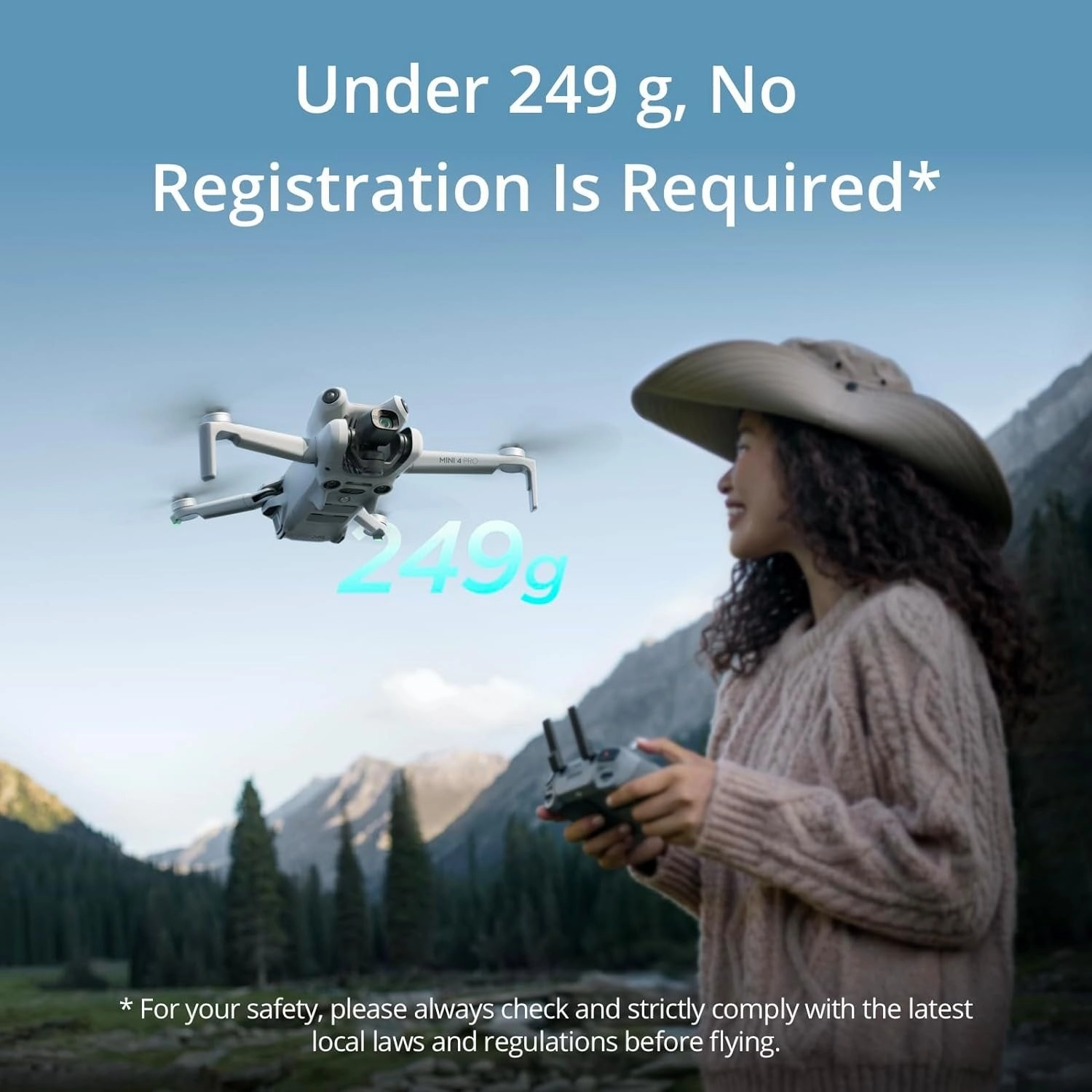 DJI Mini 4 Pro 4K Drone Fly More Combo with RC 2 Remote   Custom Hard Case Bundle