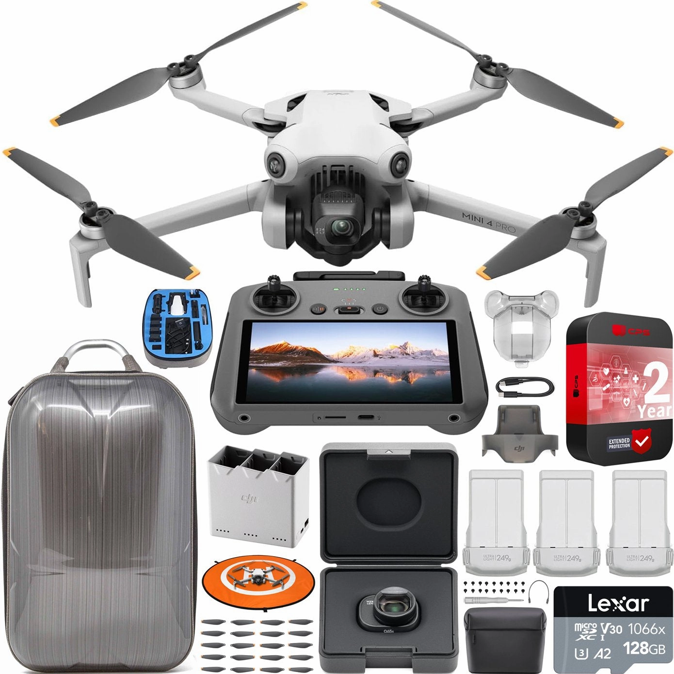 DJI Mini 4 Pro 4K Drone Fly More Combo with RC 2 Remote   Wide Angle Lens Bundle dji mini 3