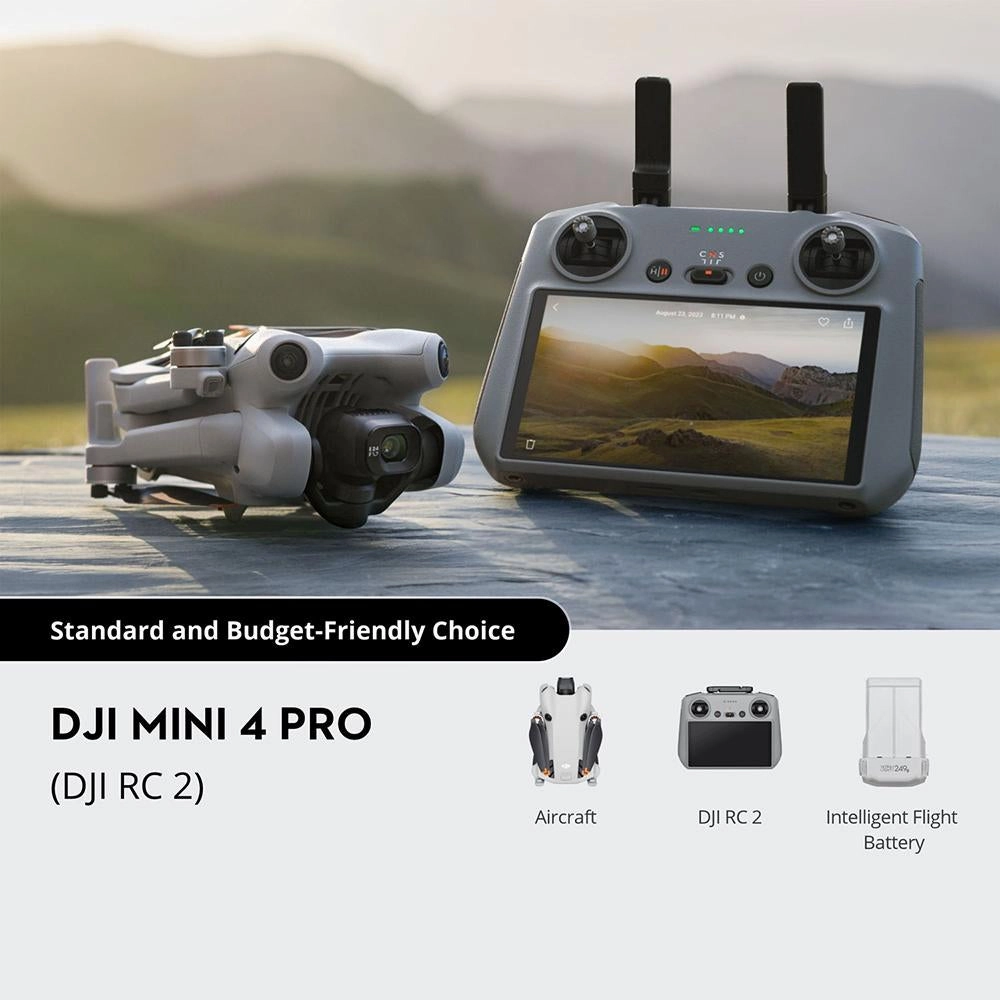 DJI Mini 4 Pro 4K HDR Folding Drone with RC 2 Remote Kit CP.MA.00000732.01