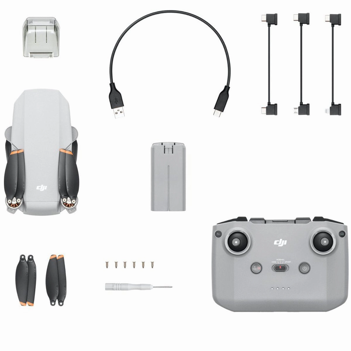DJI Mini 4K Drone Quadcopter with RC-N1 Remote Control - Gray CP.MA.00000787.01