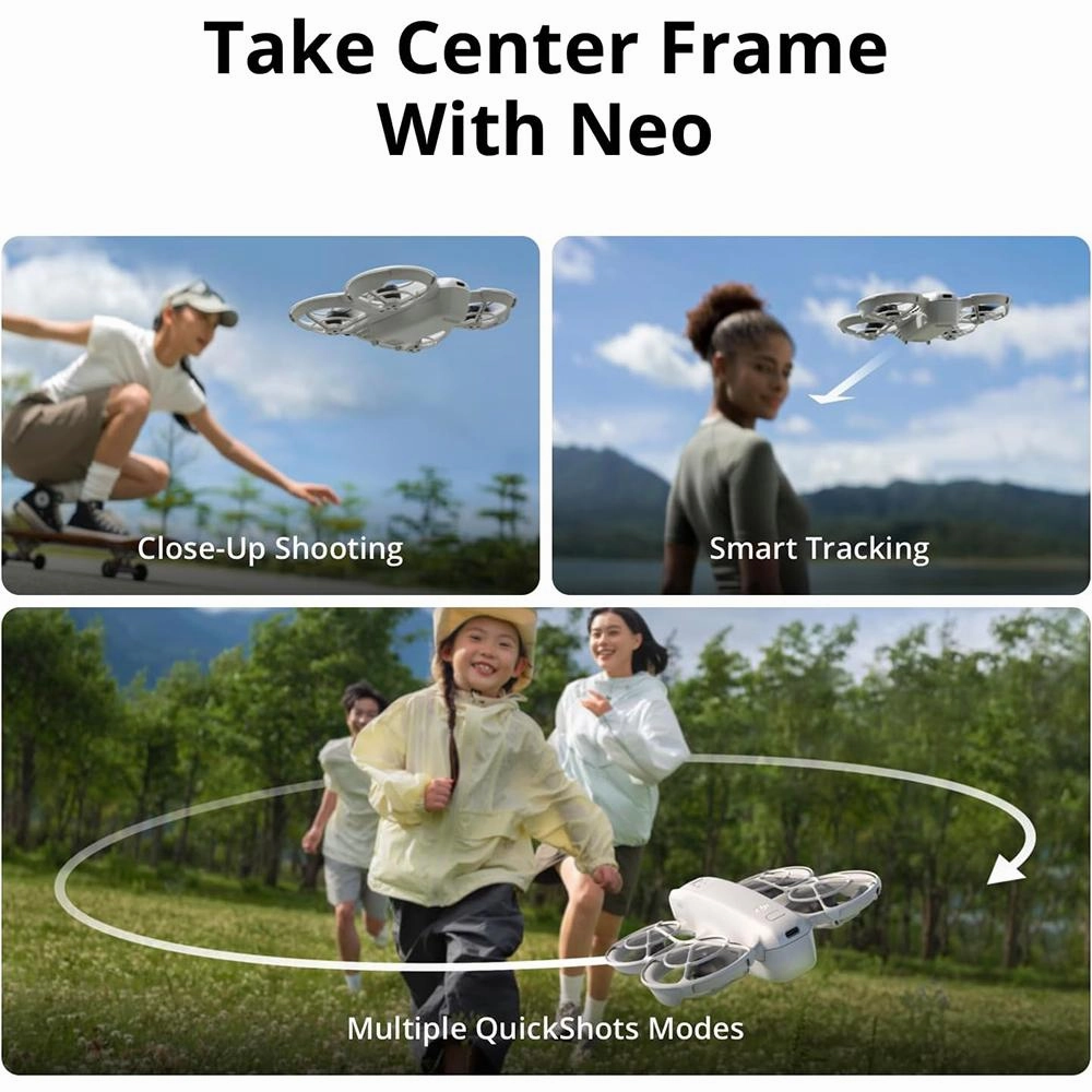 DJI Neo Drone Mini 4K Quadcopter with 3 Battery Combo CP.FP.00000218.02 - Open Box