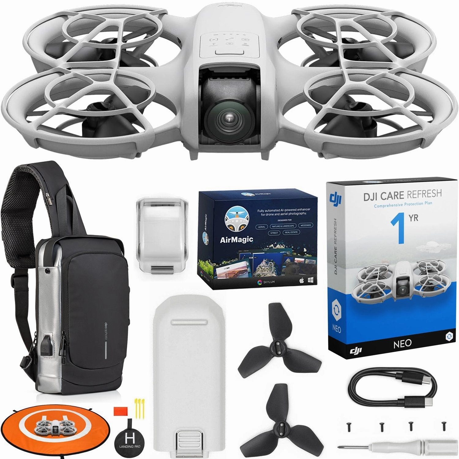 DJI Neo Drone Mini 4K UHD Video Quadcopter   Care Refresh Plan & Accessories Bundle dji mini 3