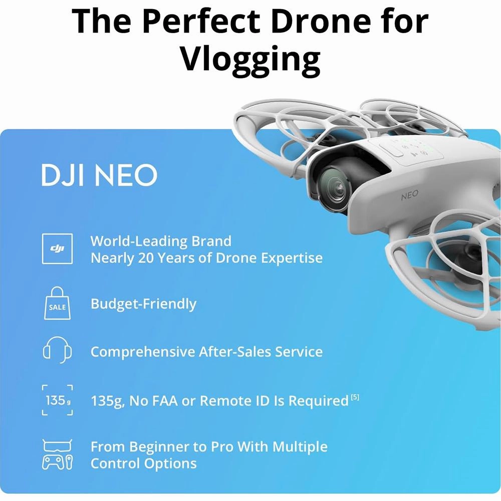 DJI Neo Drone Mini 4k Video Quadcopter CP.FP.00000184.01Open Box   1 Year Warranty