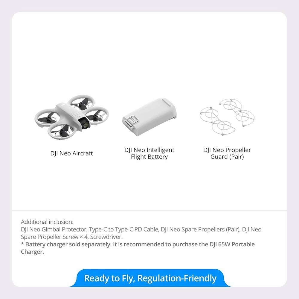 DJI Neo Drone Mini 4k Video Quadcopter CP.FP.00000184.01Open Box   1 Year Warranty