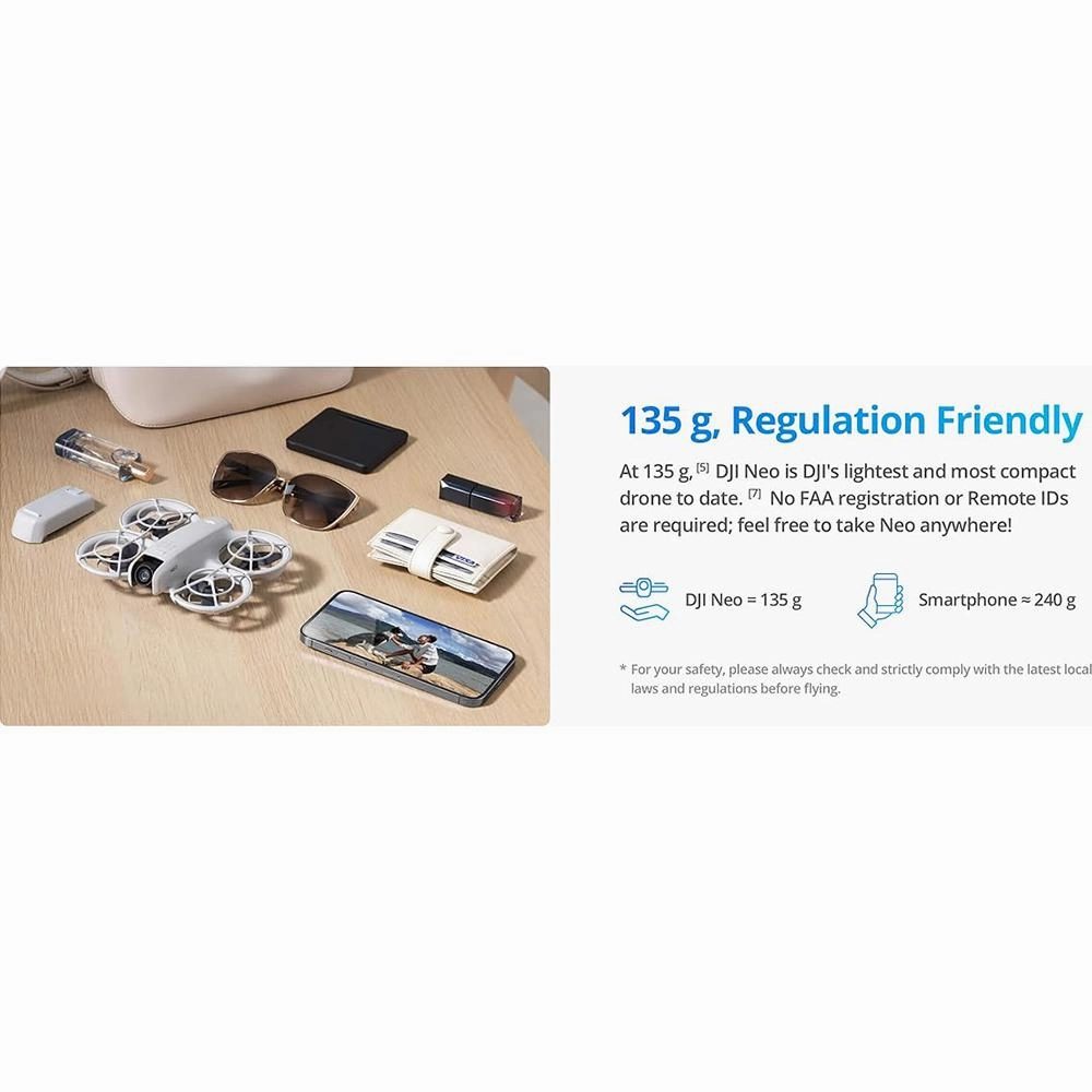 DJI Neo Drone Mini 4k Video Quadcopter CP.FP.00000184.01Open Box   1 Year Warranty
