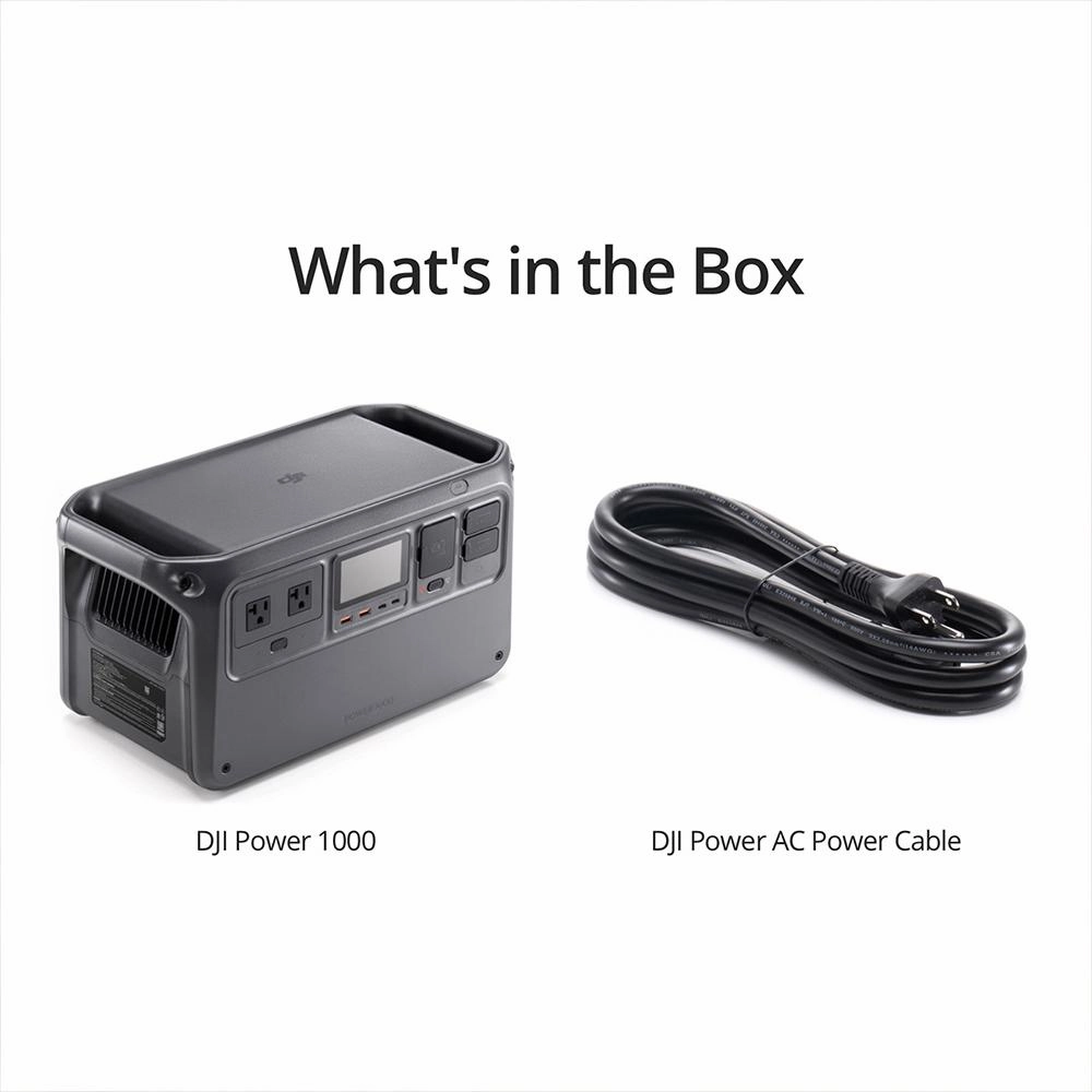 DJI Power 1000, Portable Outdoor Power Source with Solar Panel & 2 Year Warranty