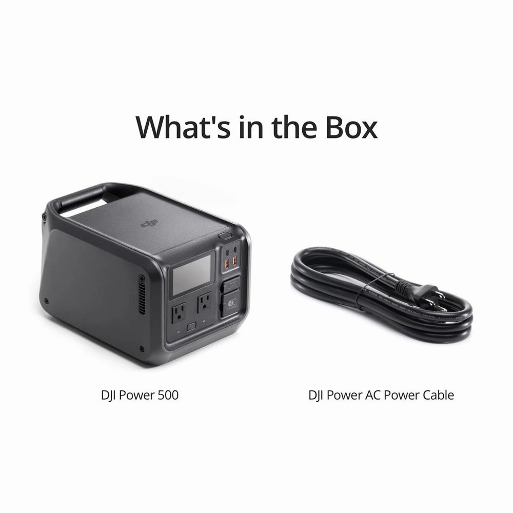 DJI Power 500 Portable Power Station, 1000W Output w/ 2 Year Warranty Bundle
