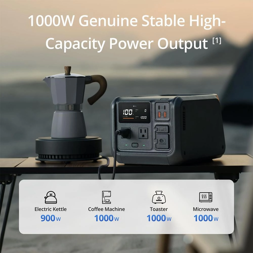 DJI Power 500 Portable Power Station, 1000W Output w/ 2 Year Warranty Bundle