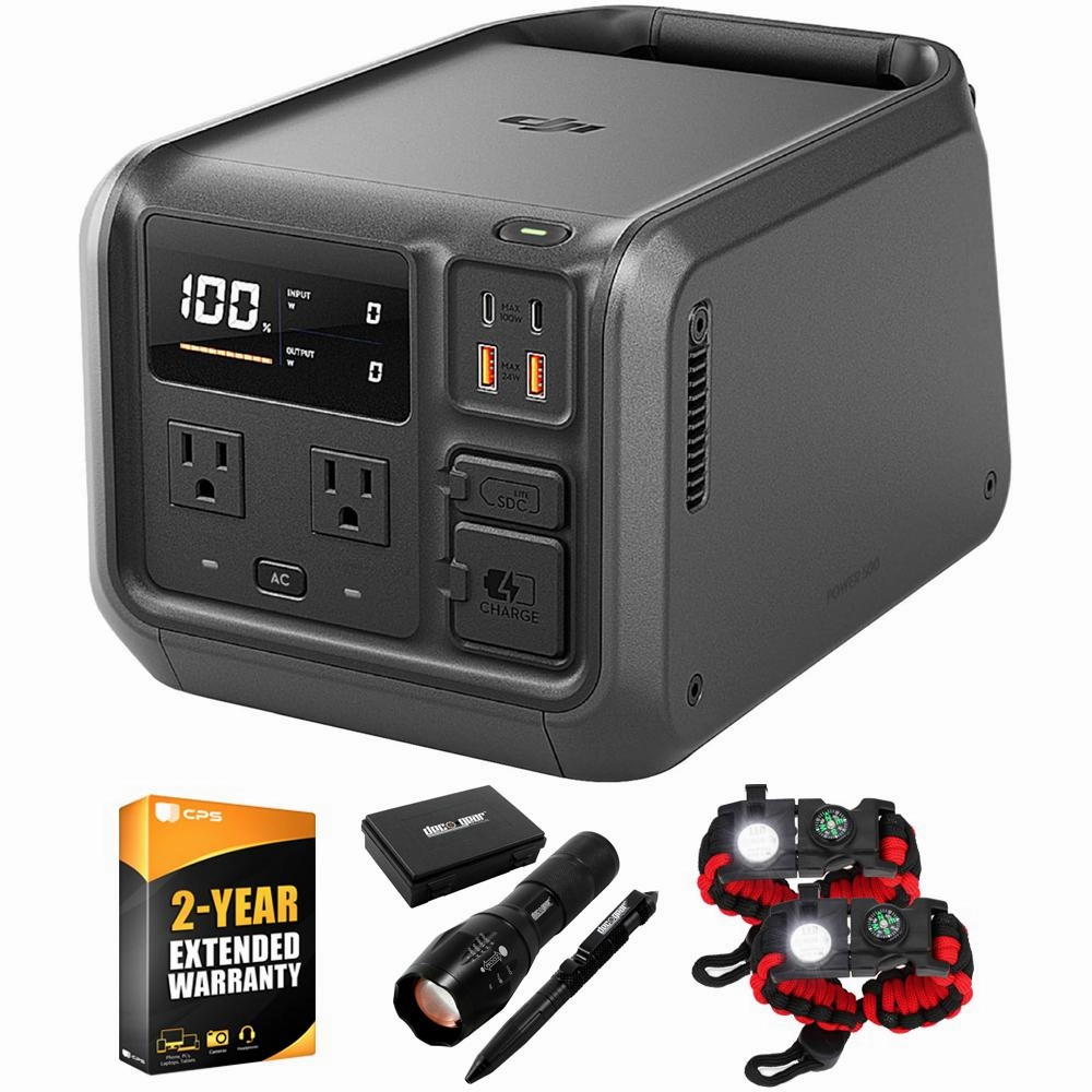 DJI Power 500 Portable Power Station, 1000W Output w/ Warranty   Accessories Bundle dji air 3