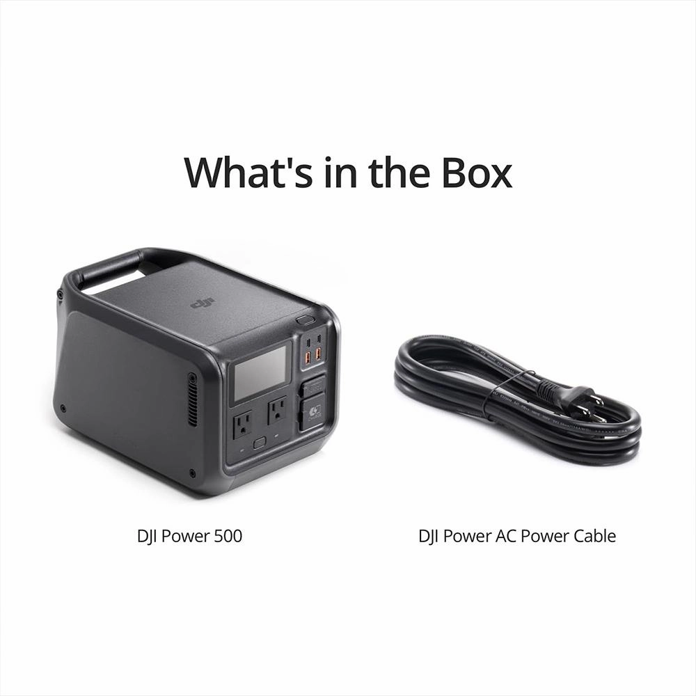 DJI Power 500 Portable Power Station with Portable Solar Panel & 2 Year Warranty