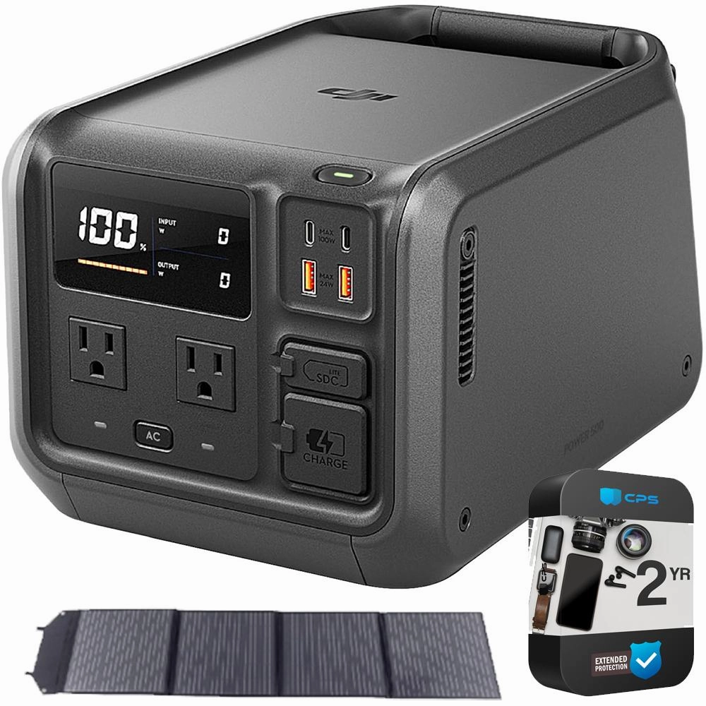 DJI Power 500 Portable Power Station with Portable Solar Panel & 2 Year Warranty dji air 3