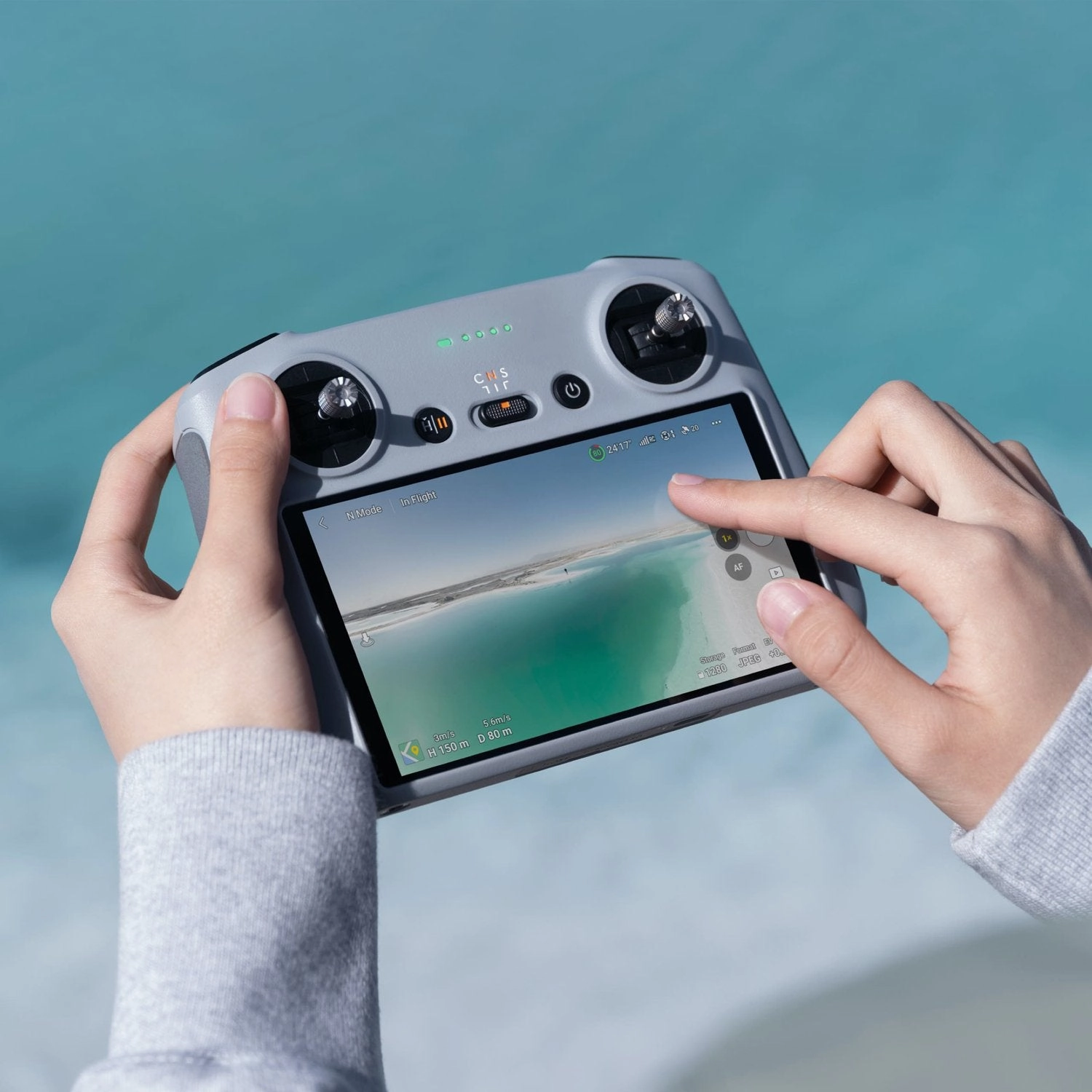 DJI RC Remote Controller for DJI Mini 3 Pro, Mavic 3 Series, Air 2S Drones - Gray