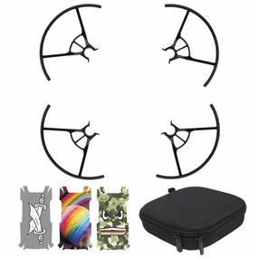 DJI Tello Part 3 Propeller Guards w/ 3x Body Skin Decals   Protective Case dji mini 3