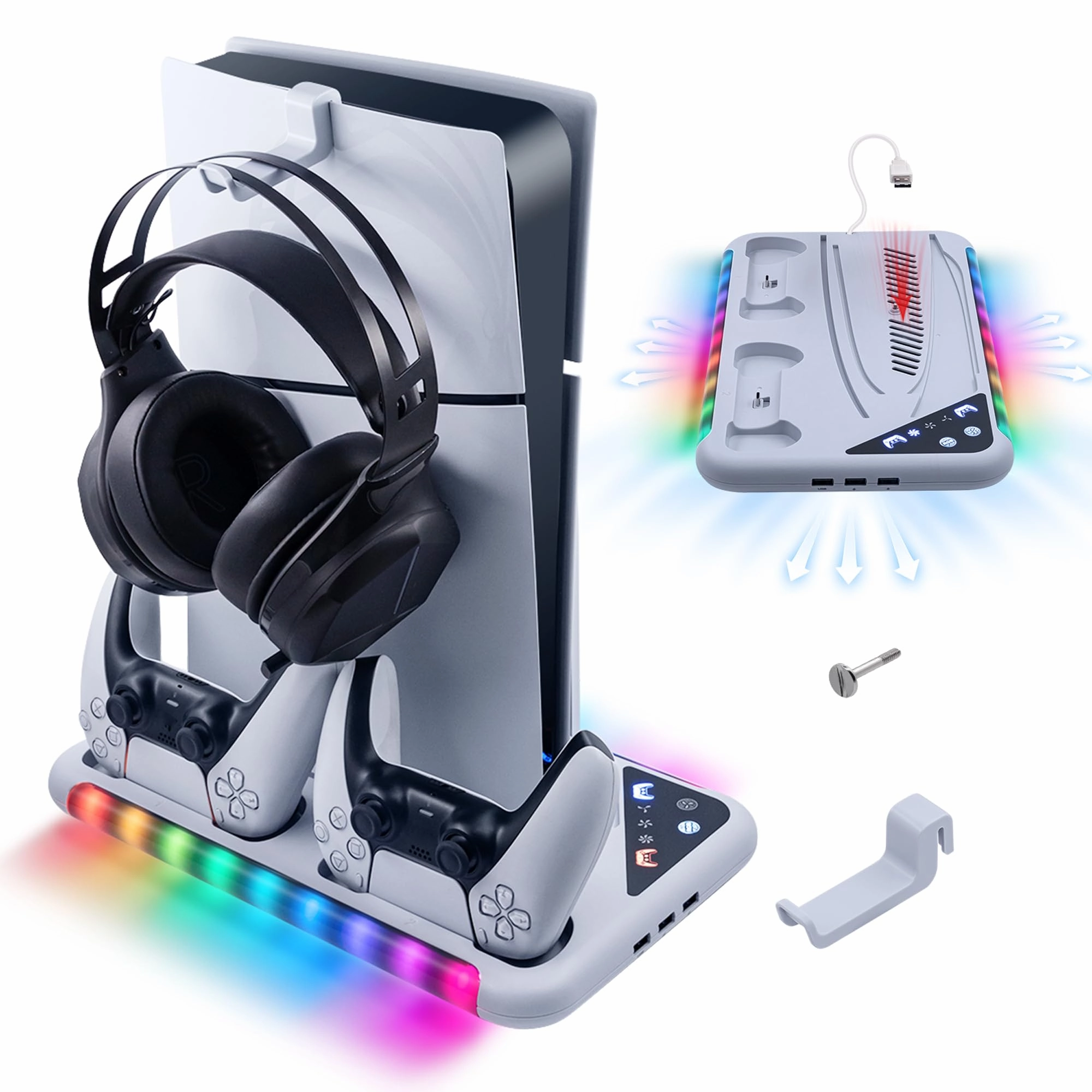 Dobe TP5-3557 Multifunctional Cooling Stand For PS5/PS5 Slim