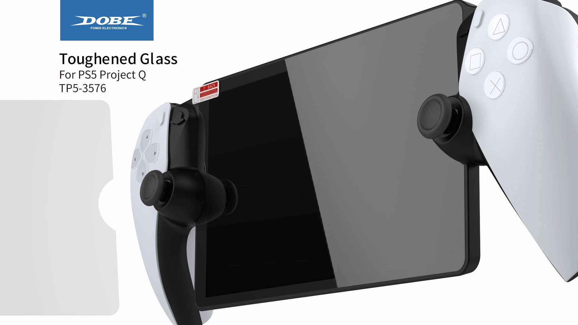 Dobe TP5-3576 Anti-Scratch HD Transparent Glass Film For PS5 Portal Screen