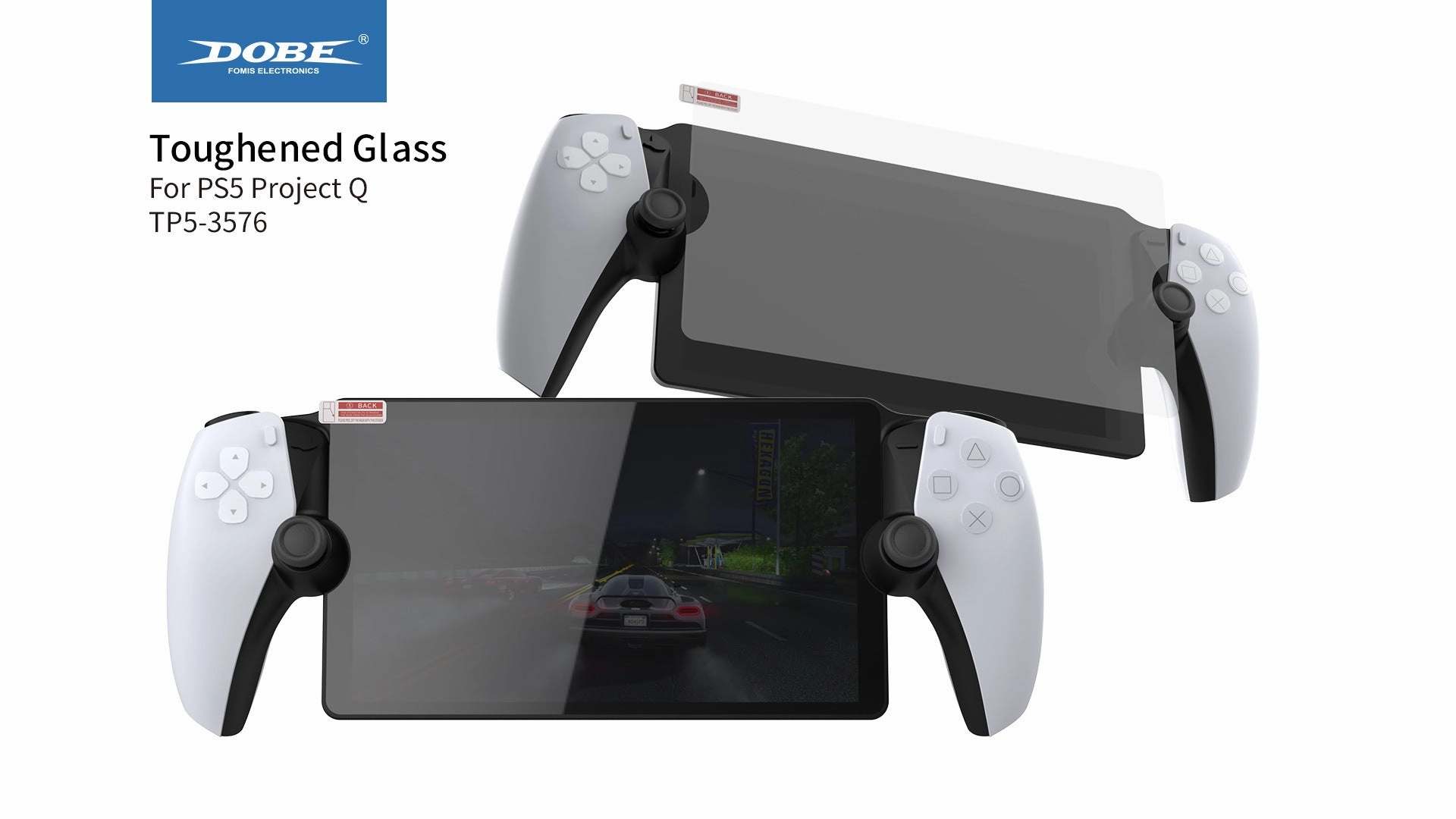 Dobe TP5-3576 Anti-Scratch HD Transparent Glass Film For PS5 Portal Screen
