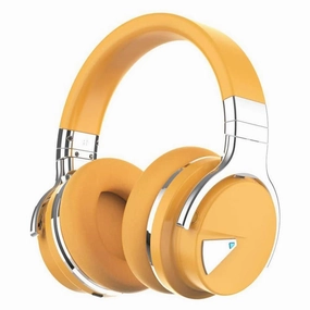 E7 Active Noise Cancelling Bluetooth Over-ear Headphones, Yellow bone conduction headphones, kids headphones