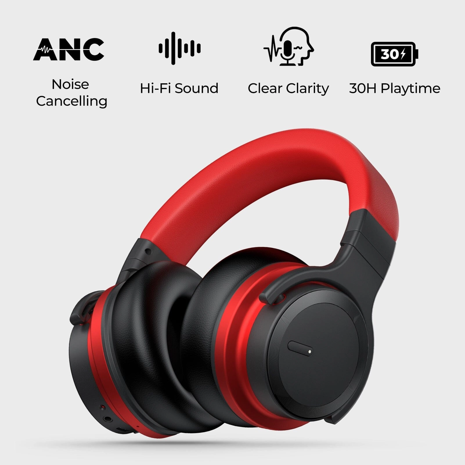E7 Active Noise Cancelling Headphones Wireless 5.0 Bluetooth Headphones with Rich Bass