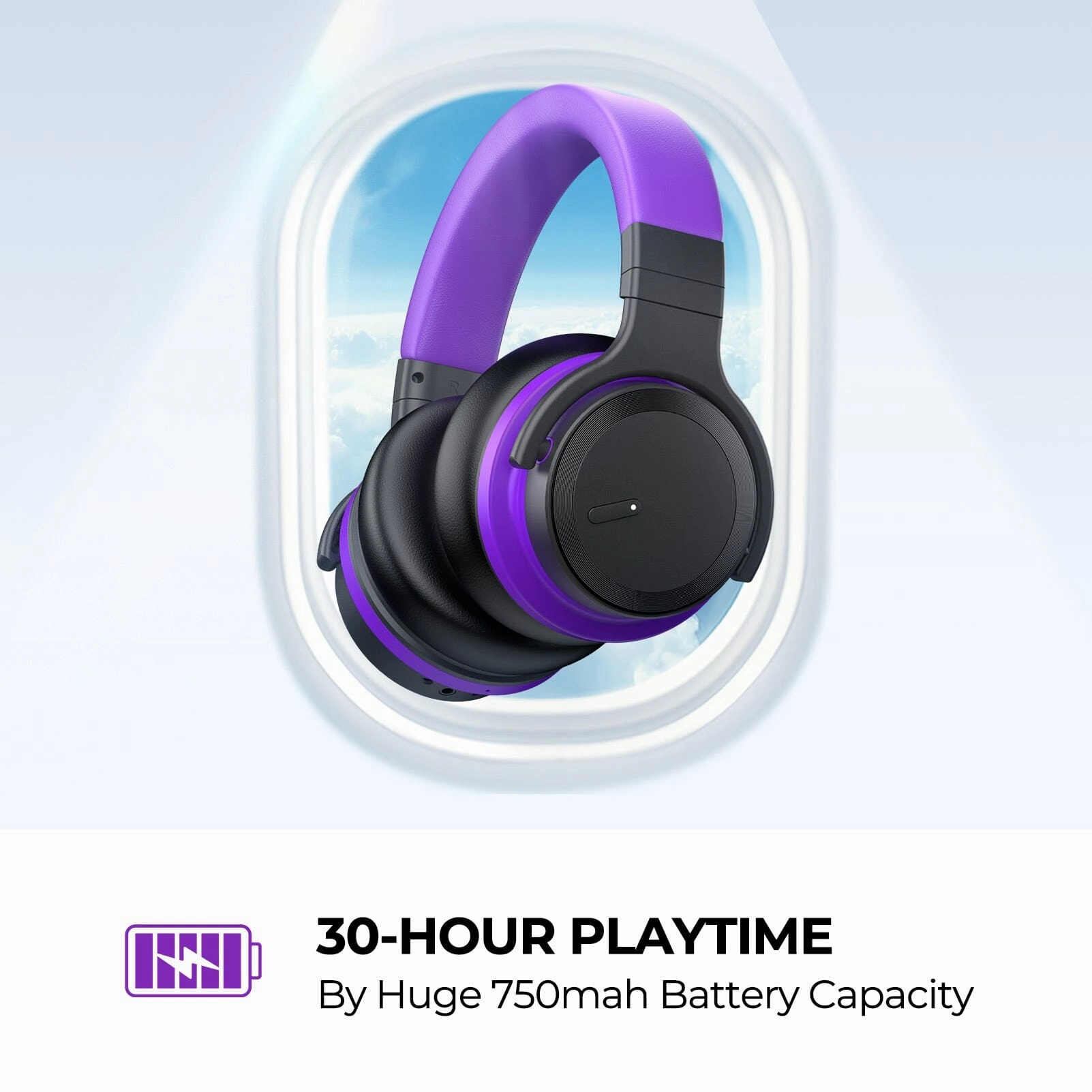 E7 Active Noise Cancelling Headphones Wireless 5.0 Bluetooth Headphones with Rich Bass