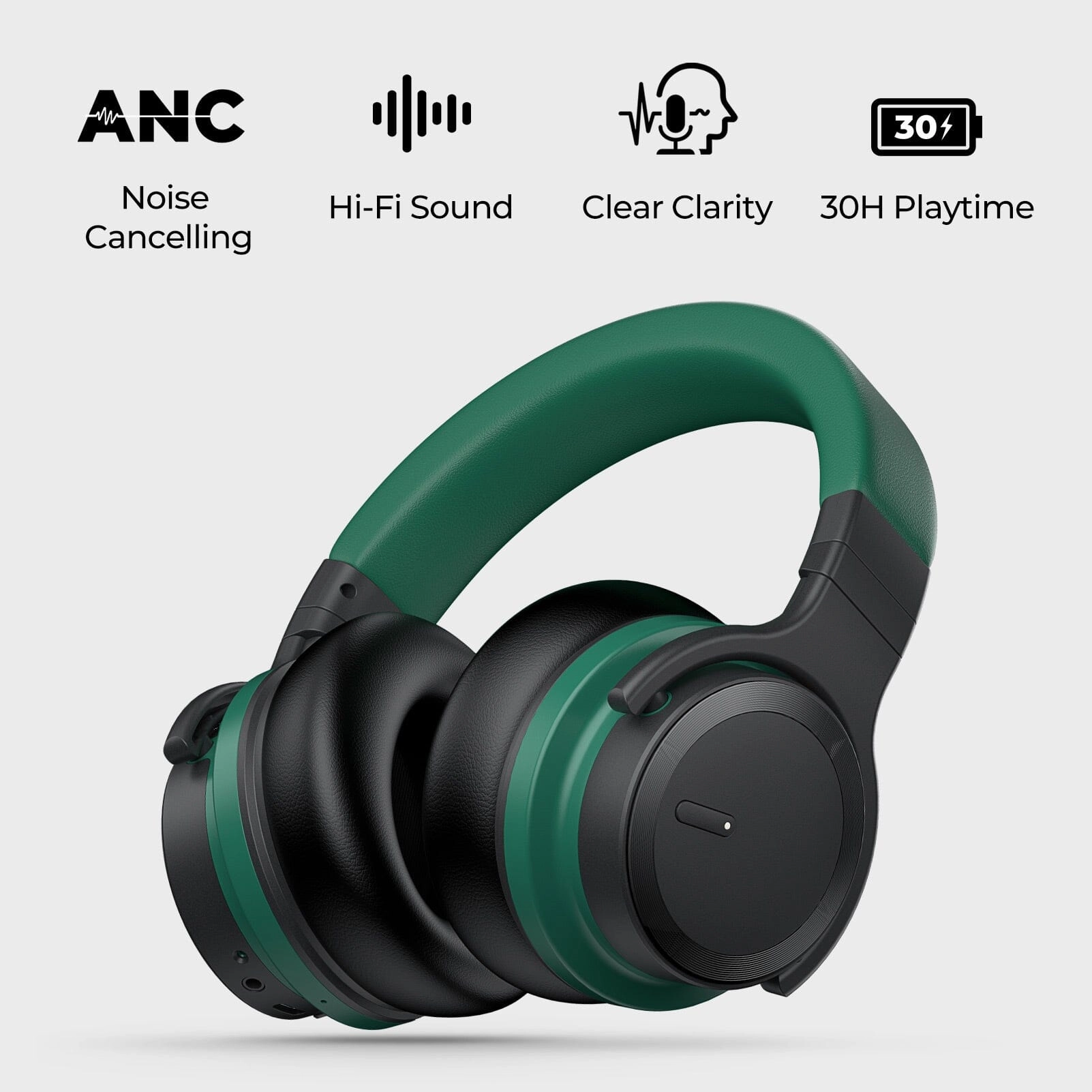 E7 Active Noise Cancelling Headphones Wireless 5.0 Bluetooth Headphones with Rich Bass