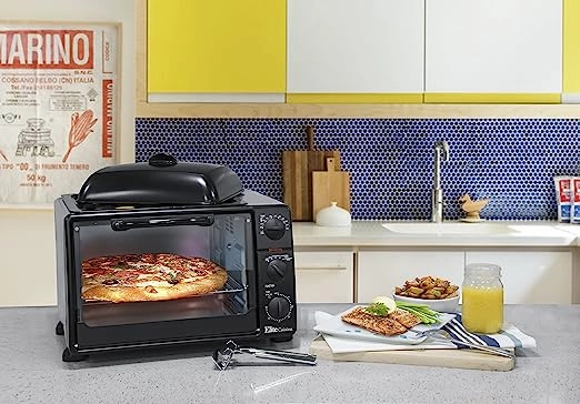 Elite 6 Slice Toaster Oven/Griddle w/ Rotisserie
