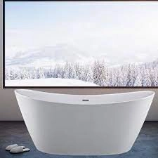 Empava 67 in. Freestanding Soaking Bathtub with Lighted - EMPV-67FT1518LED