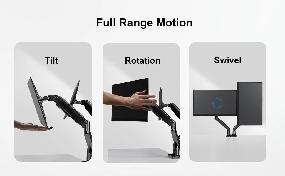 ErgoAV-Ergolink dual arm monitor mount with built in USB-C docking station for up to dual 35" monitors