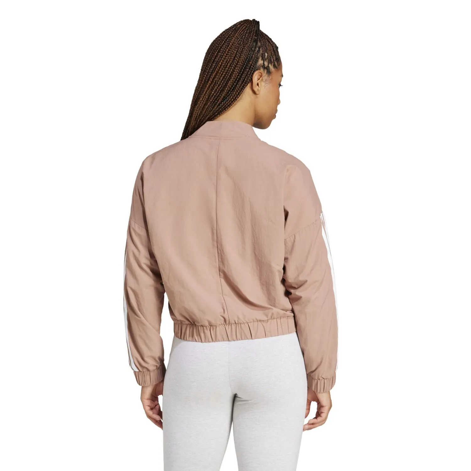 Essentials 3-Stripe Woven Bomber Jacket - Womens Clothing_Adidas