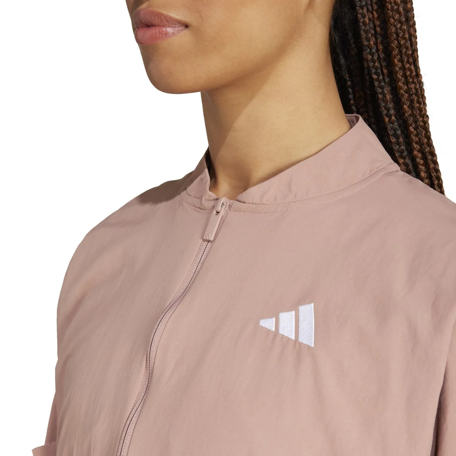 Essentials 3-Stripe Woven Bomber Jacket - Womens Clothing_Adidas