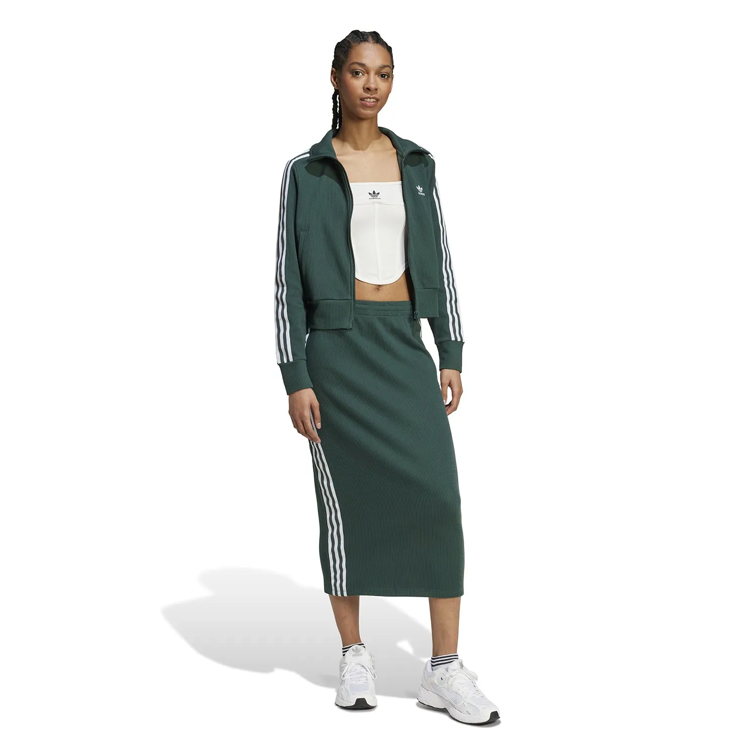 Firebird Knitted Pinstipe Track Jacket - Womens Clothing_Adidas